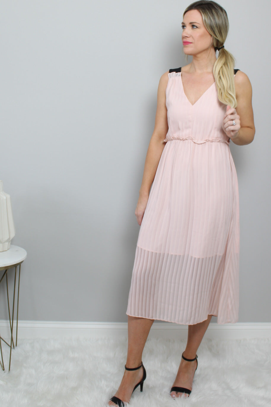 Pink Sleeveless Dress Glow Fashion Boutique