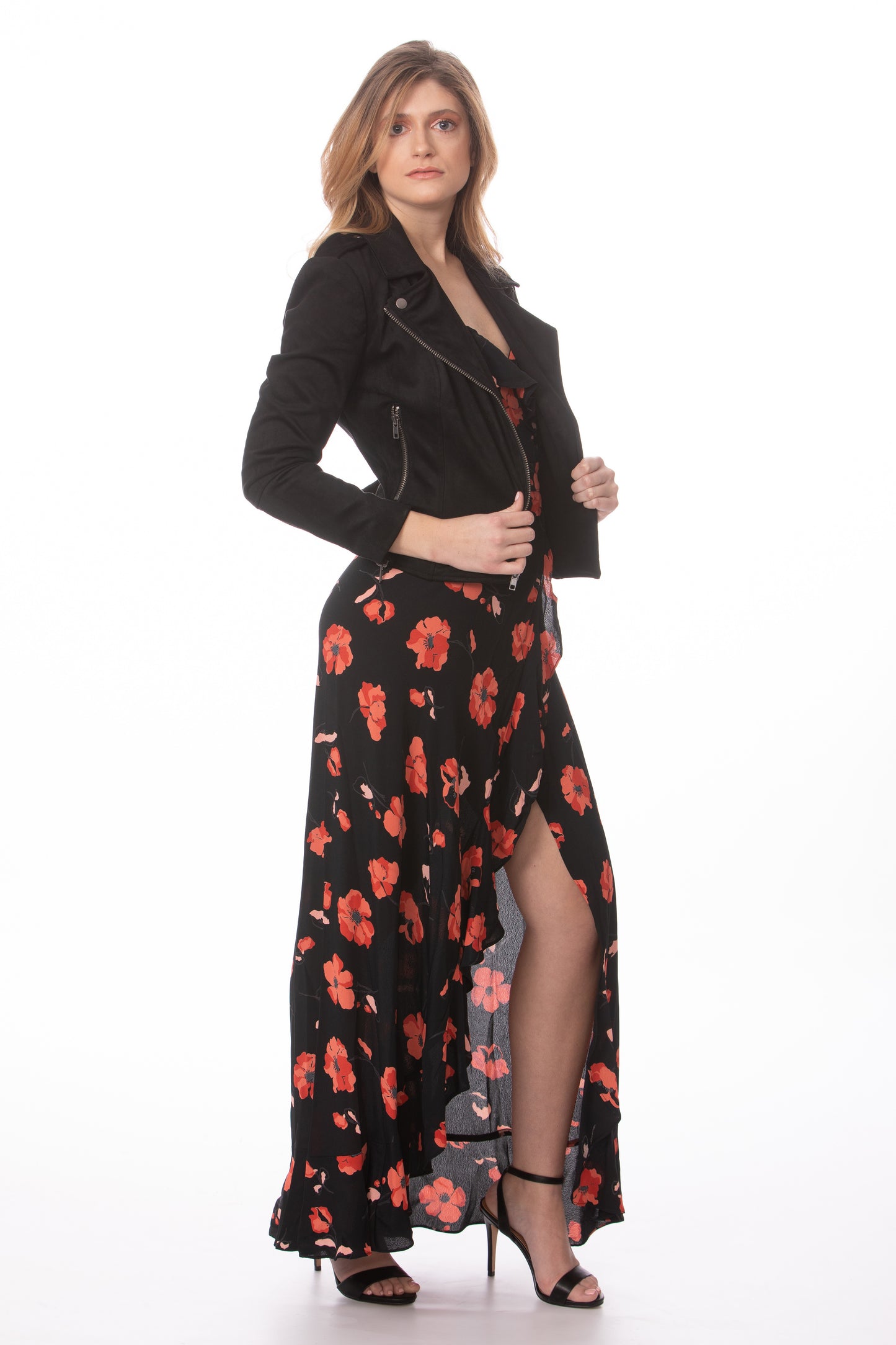 Black Floral Off The Shoulder Maxi Dress Glow Fashion Boutique