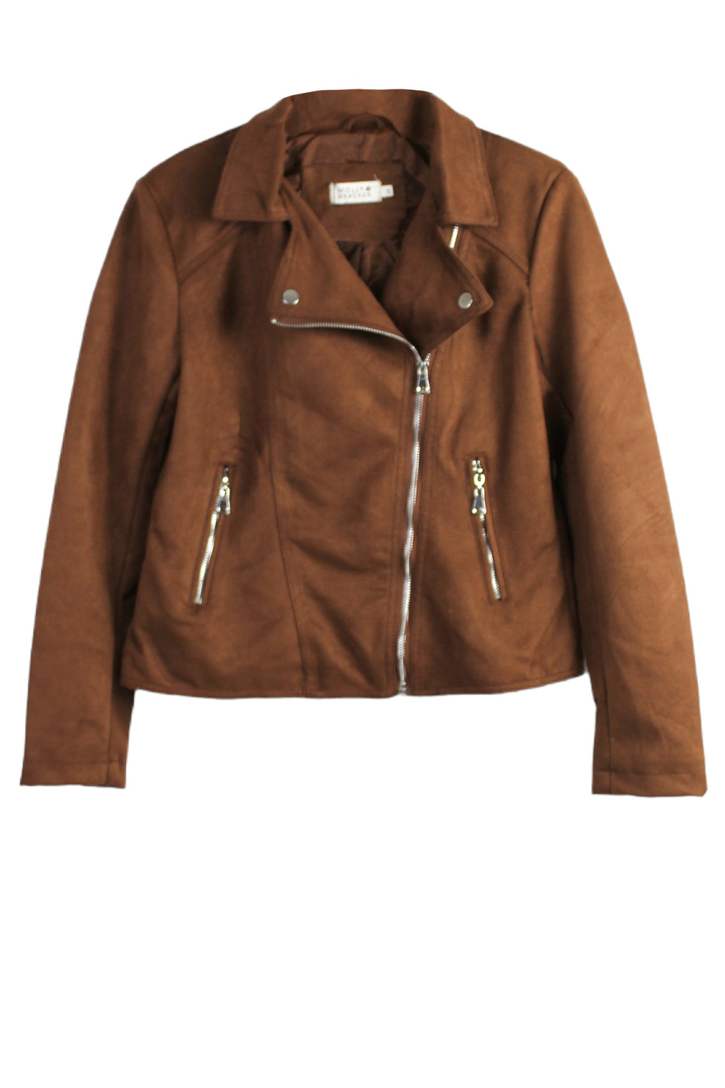 Chocolate soufflé suede on sale moto jacket