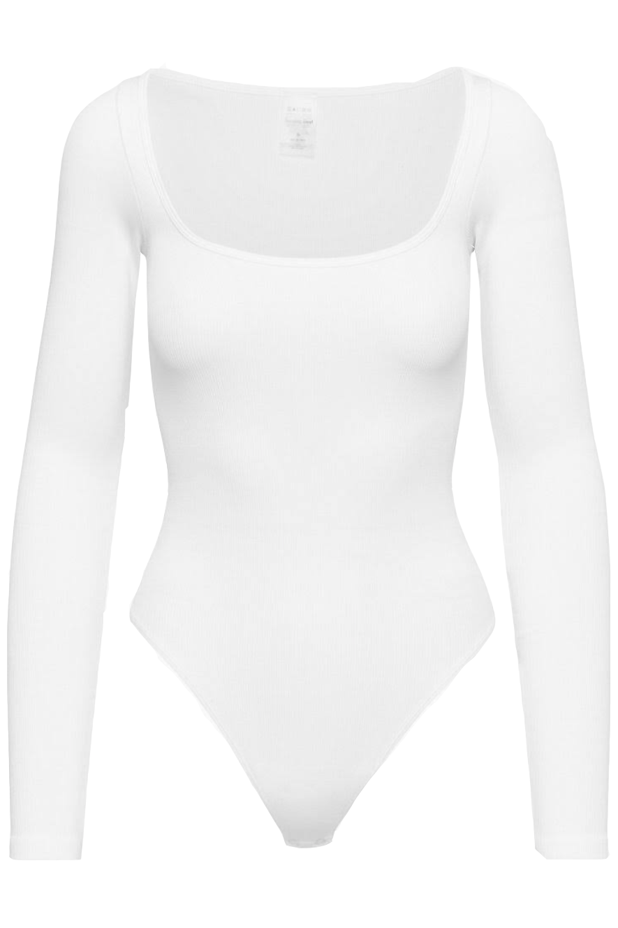 Long Sleeve White Bodysuit