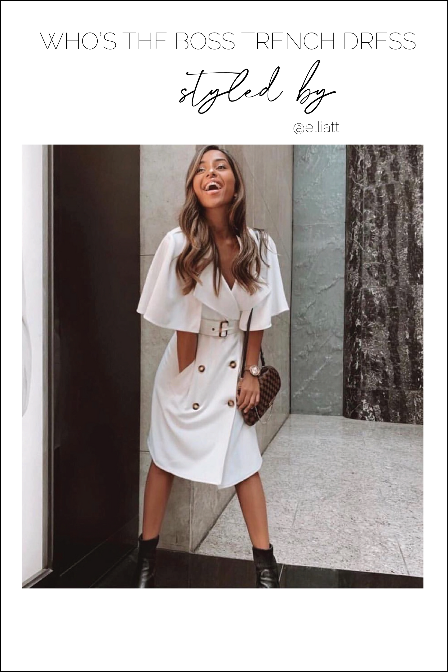 Glow Fashion Boutique white trench dress