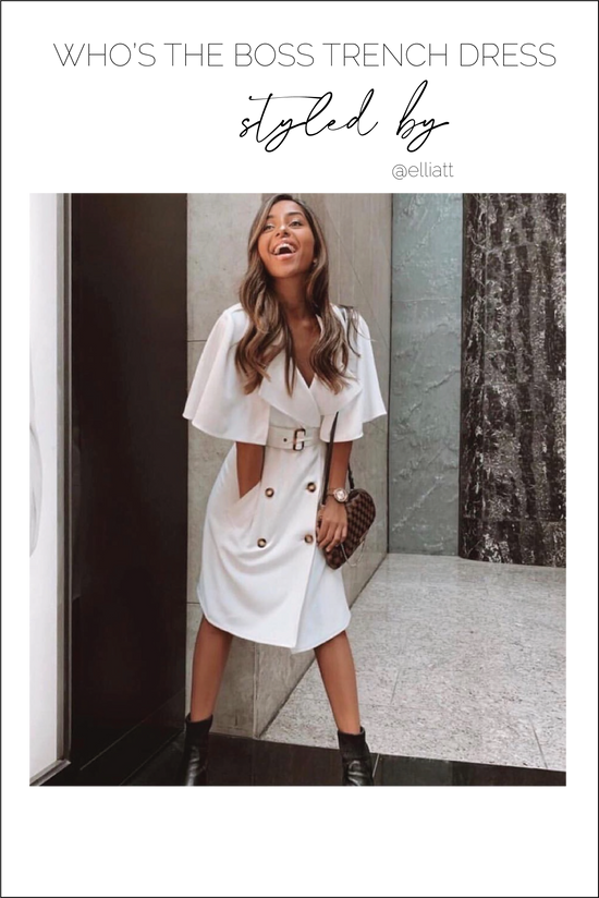 Glow Fashion Boutique white trench dress